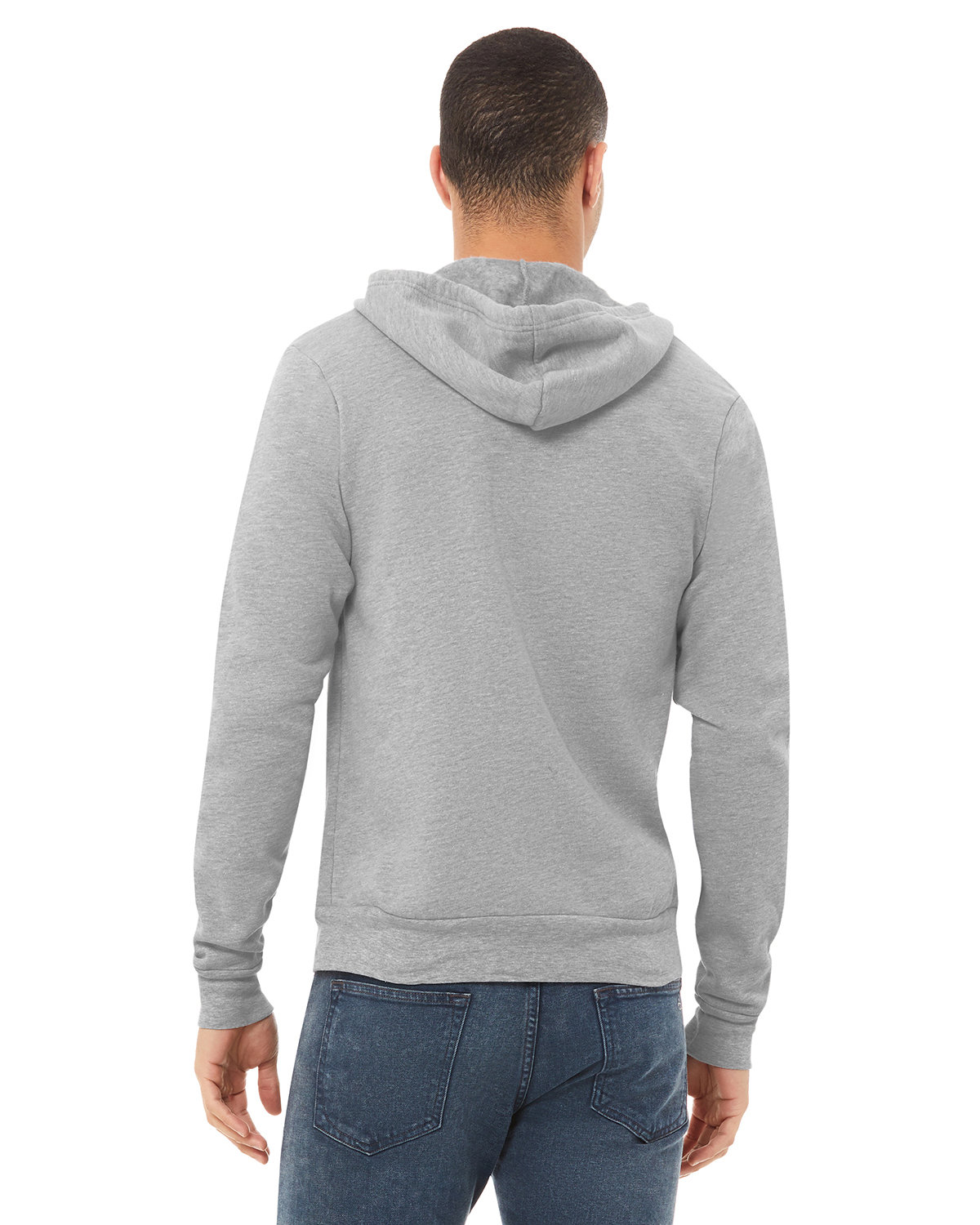 Bella + Canvas Unisex Poly-Cotton Fleece Full-Zip Hooded Sweatshirt ...