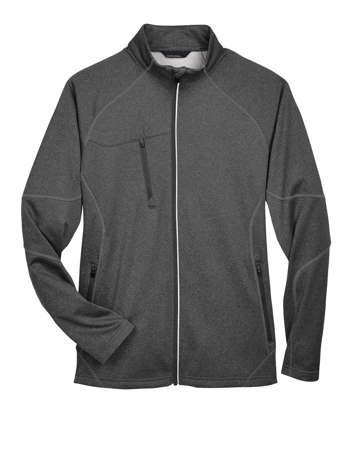 Men's jacket in melange Stretch Performance fleece