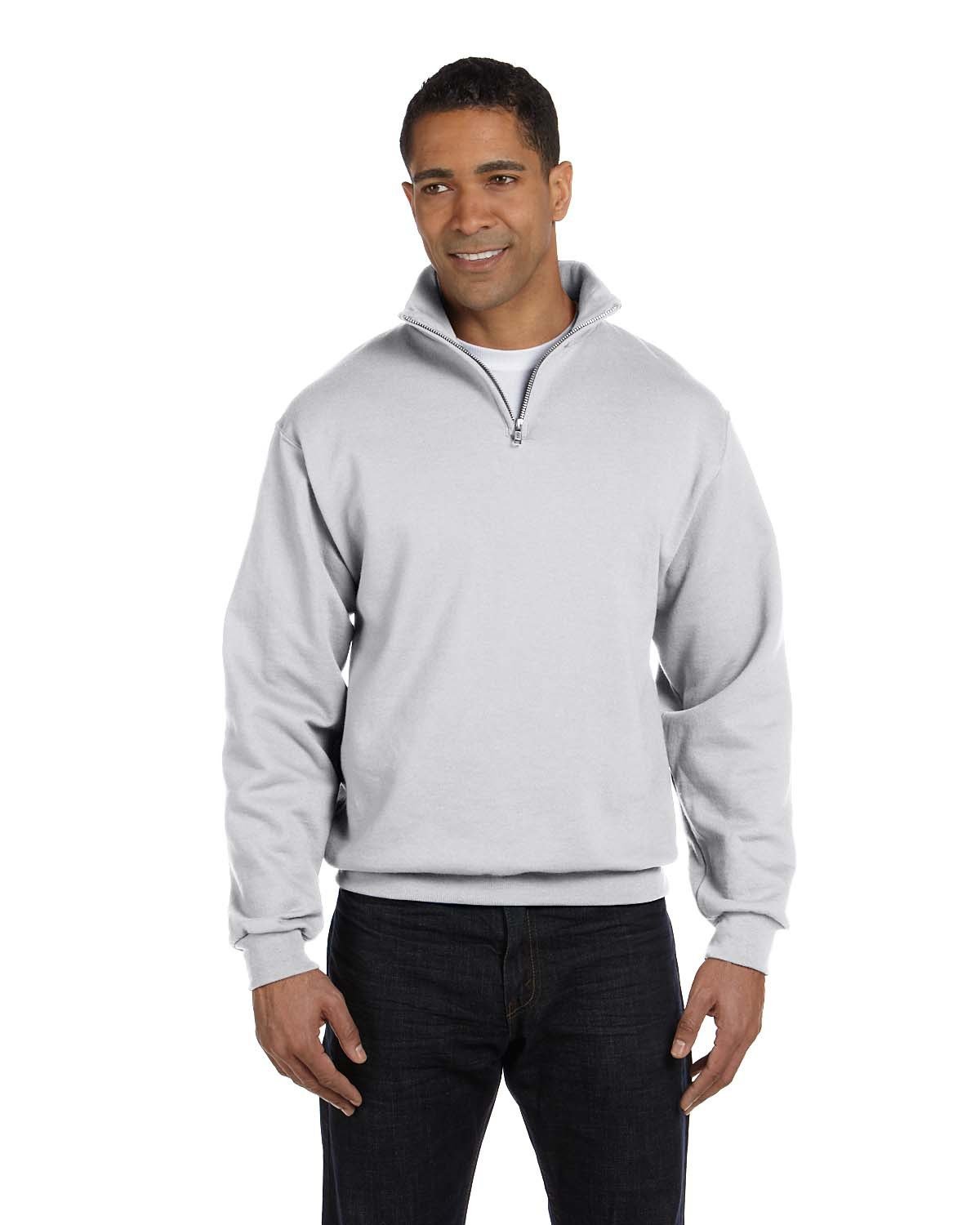 Jerzees Adult 8 oz. NuBlend® Quarter-Zip Cadet Collar Sweatshirt 