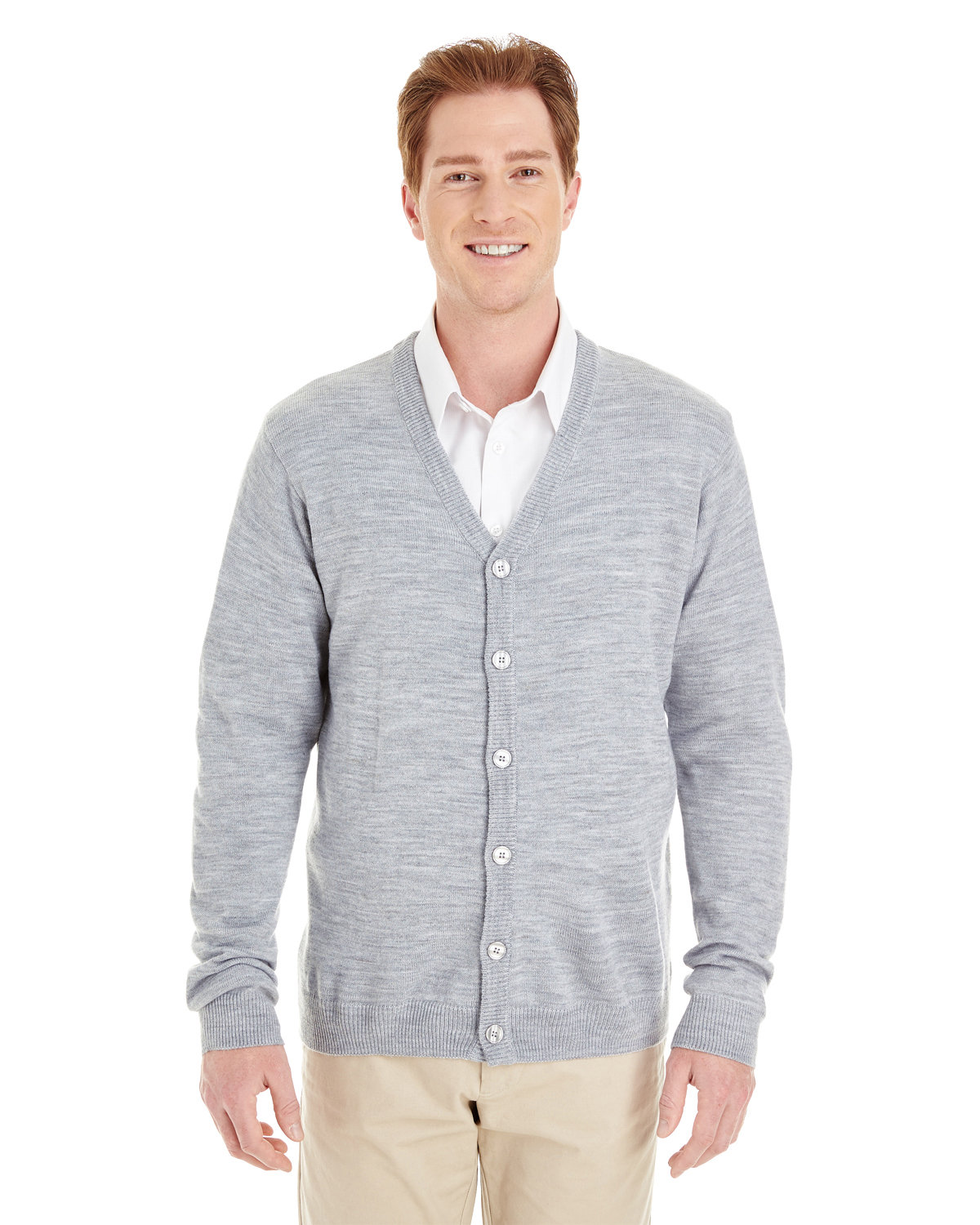 Harriton Men's Pilbloc™ V-Neck Button Cardigan Sweater | alphabroder Canada