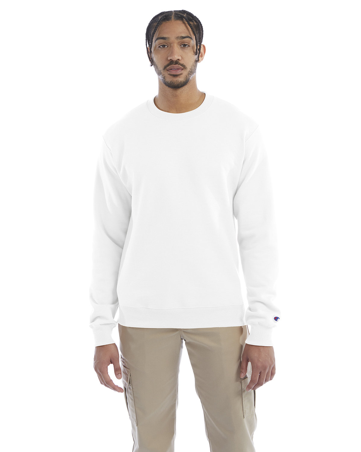 Organic Cotton Men's Rib Detail Crew Neck Sweatshirt