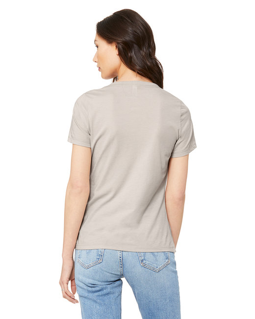 Bella + Canvas Ladies' Relaxed Heather CVC Jersey V-Neck T-Shirt ...