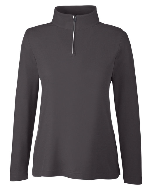 Core365 Ladies' Fusion ChromaSoft™ Pique Quarter-Zip | alphabroder Canada