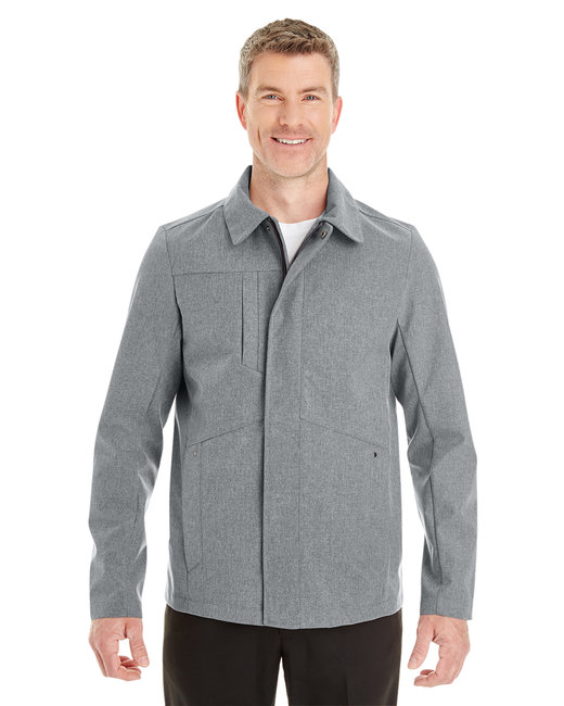 North End Men's Edge Soft Shell Jacket with Fold-Down Collar