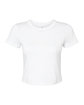 Bella + Canvas Ladies' Micro Ribbed Baby T-Shirt SOLID WHT BLEND OFFront