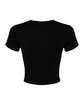 Bella + Canvas Ladies' Micro Ribbed Baby T-Shirt SOLID BLK BLEND OFBack