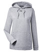 Under Armour Ladies' Hustle Pullover Hooded Sweatshirt T GR HT/ BK _025 OFFront