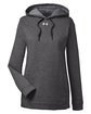 Under Armour Ladies' Hustle Pullover Hooded Sweatshirt CRBN HT/ GRY_091 OFFront