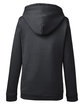 Under Armour Ladies' Hustle Pullover Hooded Sweatshirt BLACK/ WHT _001 OFBack