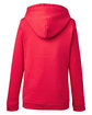 Under Armour Ladies' Hustle Pullover Hooded Sweatshirt RED/ WHITE _600 OFBack