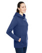 Under Armour Ladies' Hustle Pullover Hooded Sweatshirt MD NVY/ WH  _410 ModelQrt