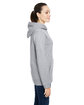 Under Armour Ladies' Hustle Pullover Hooded Sweatshirt T GR HT/ BK _025 ModelSide