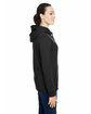 Under Armour Ladies' Hustle Pullover Hooded Sweatshirt BLACK/ WHT _001 ModelSide