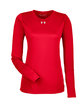 Under Armour Ladies' Long-Sleeve Locker 2.0 T-Shirt RED/ M SILVR _600 OFFront