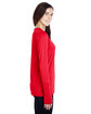 Under Armour Ladies' Long-Sleeve Locker 2.0 T-Shirt RED/ M SILVR _600 ModelSide