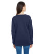 Under Armour Ladies' Hustle Fleece Crewneck  Sweatshirt MID NVY/ WH _410 ModelBack