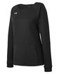 Under Armour Ladies' Hustle Fleece Crewneck  Sweatshirt BLACK/ WHT _001 OFQrt