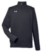 Under Armour Men's Hustle Quarter-Zip Pullover Sweatshirt BLACK/ WHT _001 OFFront