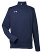 Under Armour Men's Hustle Quarter-Zip Pullover Sweatshirt MD NVY/ WH _410 OFFront