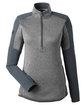 Under Armour Ladies' Qualifier Hybrid Corporate Quarter-Zip STEALTH GRY _008 OFFront