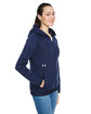 Under Armour Ladies' Hustle Full-Zip Hooded Sweatshirt MD NVY/ WH  _410 ModelQrt