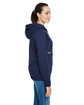 Under Armour Ladies' Hustle Full-Zip Hooded Sweatshirt MD NVY/ WH  _410 ModelSide