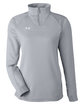 Under Armour Ladies' Command Quarter-Zip MOD GRY/ WH _011 OFFront