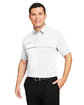 Under Armour Men's Title Polo WHT/ MD GRY _100 ModelQrt