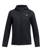 Under Armour Ladies' ColdGear Infrared Shield 2.0 Hooded Jacket BLACK/ WHITE_002 OFFront