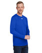 Under Armour Men's Team Tech Long-Sleeve T-Shirt ROYAL/ WHITE_400 ModelQrt