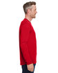 Under Armour Men's Team Tech Long-Sleeve T-Shirt RED/ WHITE _600 ModelSide