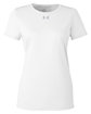 Under Armour Ladies' Team Tech T-Shirt WHT/ MD GRY _100 OFFront