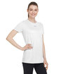 Under Armour Ladies' Team Tech T-Shirt WHT/ MD GRY _100 ModelQrt