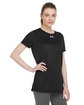 Under Armour Ladies' Team Tech T-Shirt BLACK/ WHITE_001 ModelQrt