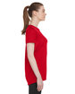 Under Armour Ladies' Team Tech T-Shirt RED/ WHITE _600 ModelSide