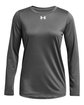 Under Armour Ladies' Team Tech Long-Sleeve T-Shirt CSTL RCK/ WH_025 OFFront