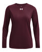 Under Armour Ladies' Team Tech Long-Sleeve T-Shirt MAROON/ WHT _609 OFFront