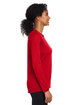 Under Armour Ladies' Team Tech Long-Sleeve T-Shirt RED/ WHITE _600 ModelSide