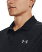 Under Armour Men's 3.0 Striped Perf Polo BLACK_001 FlatFront