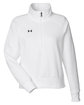 Under Armour Ladies' Rival Fleece Quarter-Zip WHITE/ BLACK_100 OFFront