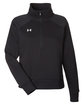 Under Armour Ladies' Rival Fleece Quarter-Zip BLACK/ WHITE_001 OFFront