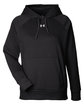 Under Armour Ladies' Rival Fleece Hooded Sweatshirt BLACK/ WHITE_001 OFFront