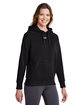 Under Armour Ladies' Rival Fleece Hooded Sweatshirt BLACK/ WHITE_001 ModelQrt