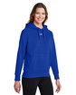 Under Armour Ladies' Rival Fleece Hooded Sweatshirt ROYAL/ WHITE_400 ModelQrt