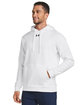 Under Armour Men's Rival Fleece Hooded Sweatshirt WHITE/ BLACK_100 ModelQrt