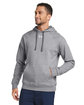 Under Armour Men's Rival Fleece Hooded Sweatshirt CS GR LH/ WH_025 ModelQrt