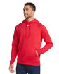 Under Armour Men's Rival Fleece Hooded Sweatshirt RED/ WHITE_601 ModelQrt