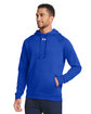 Under Armour Men's Rival Fleece Hooded Sweatshirt ROYAL/ WHITE_400 ModelQrt