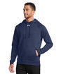 Under Armour Men's Rival Fleece Hooded Sweatshirt MID NVY/ WHT_410 ModelQrt