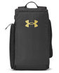 Under Armour Contain Small Convertible Duffel backpack BLK/ MT GLD_001 OFFront